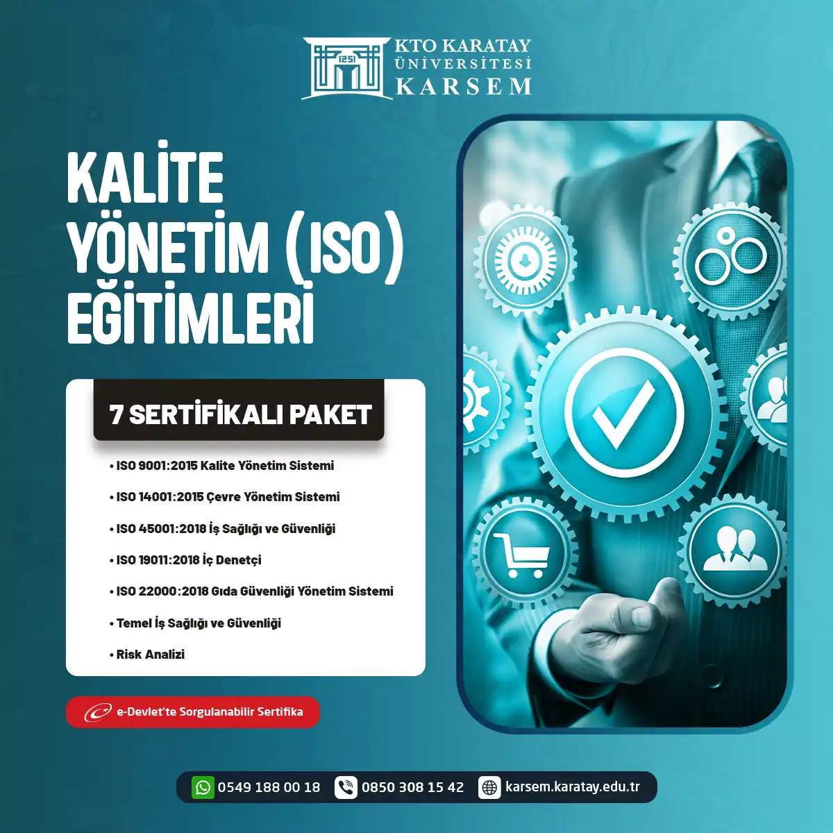 Kalite Yönetim - ISO Eğitimleri (7 Sertifika) 